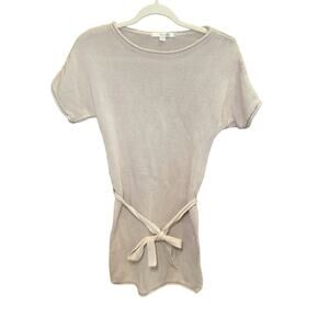 Boden Women US 2 Knit Sweater Dress Mini Sweater Dress Beige Cream Short Sleeves